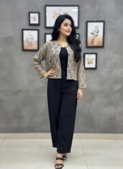 Jacket Gown Style Co-Ord Set Brown - Image 3