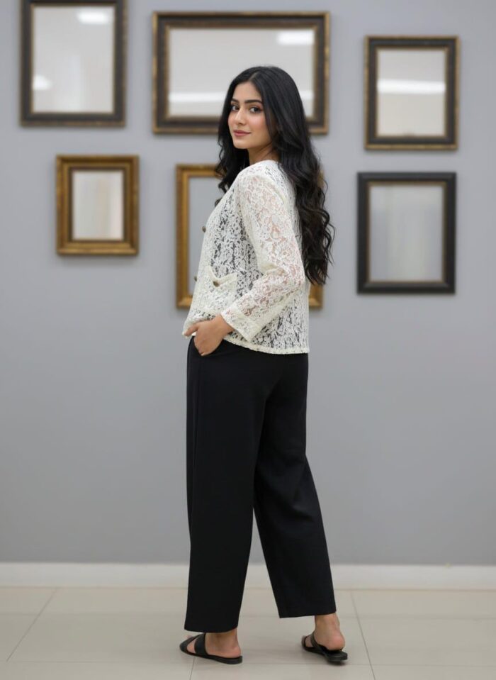 Jacket Style Co-Ord Set Black - Image 3