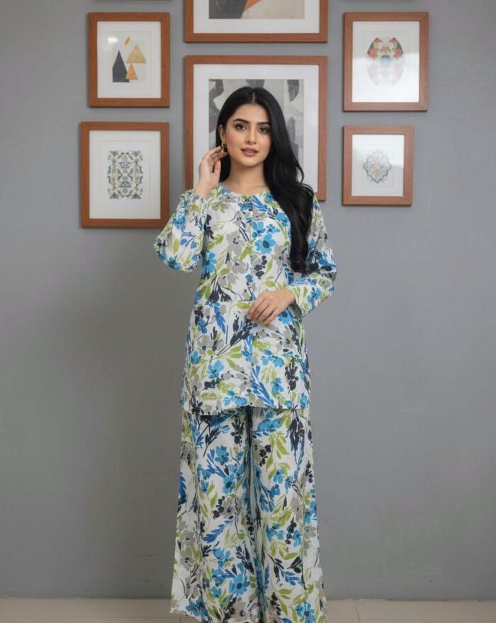 2 Piece Co-ord Set Dress Blue - Image 1