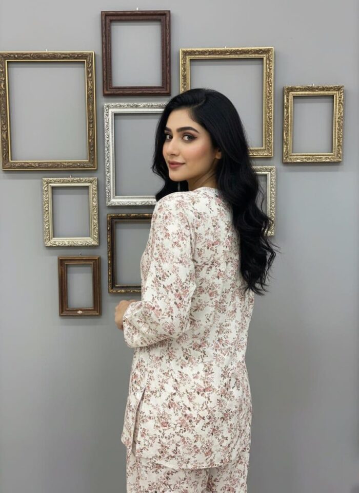 2 Piece Co-ord Set Dress White - Image 3